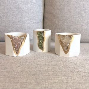 Crystal Ceramic Succulent Pot - Set of 3
